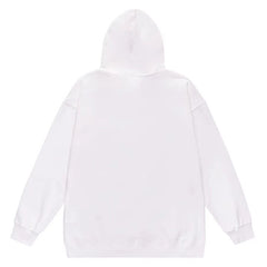 Ape Head Letter Pattern Print Hoodie