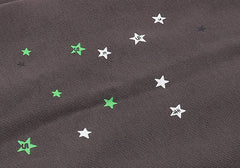 Green Foam Printing High Weight Hoodie-Grey #8209