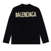 Balenciaga Tape Type Long Sleeve T-Shirt Oversized