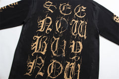 Balenciaga black heavy metal long sleeve oversized