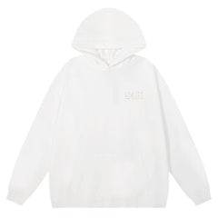 Logo Print Cotton Pullover Hoodie