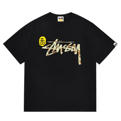 BAPE X Stussy Shark Print T-Shirt
