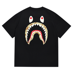 BAPE X Stussy Shark Print T-Shirt