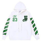 Skated With OW 23 Logo Hoodie White