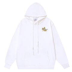Ramage Flower Arrow Drawstring Hoodie