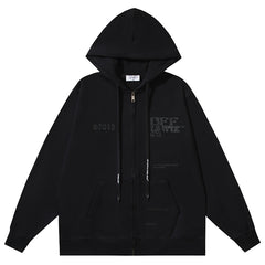 Rubber Arrow Slim Zip Hoodie