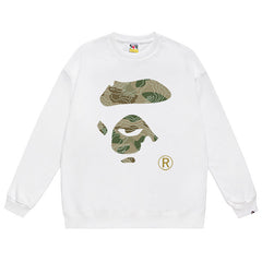 BAPE Ape Head Camo Pattern Print Sweatshirt