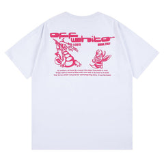 Logo Pattern Print T-Shirts