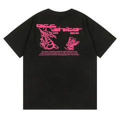 Logo Pattern Print T-Shirts