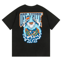 Logo Pattern Print T-Shirts