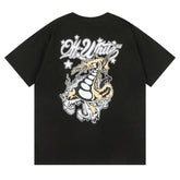 Logo Pattern Print T-Shirts