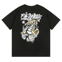 Logo Pattern Print T-Shirts