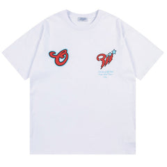 Logo Pattern Print T-Shirts