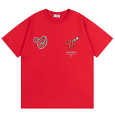 Logo Pattern Print T-Shirts