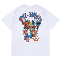 Logo Pattern Print T-Shirts