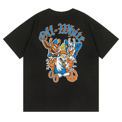 Logo Pattern Print T-Shirts