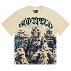 Skeletons Pattern Printed T-Shirts #3032