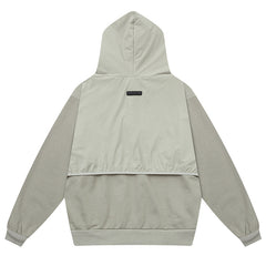 Essentials Letter Logo Splicing Hoodie