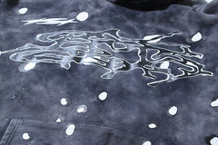 White Splatter Printed Hoodie Hoodie