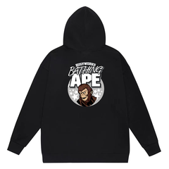 Ape Head Letter Pattern Hoodie