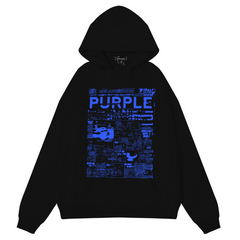 Logo Pattern Printed Hoodie