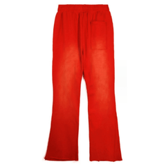 Retro washed Flare pants Red