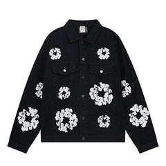 All-Over Wreath Light Wash Jacket