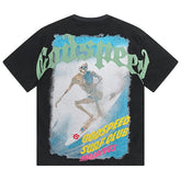 Skeletons Surf club Printed T-Shirts #1056
