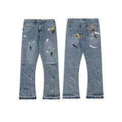 Distressed Raw Edge Jeans