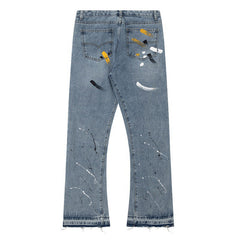 Distressed Raw Edge Jeans