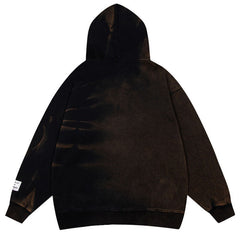 Logo-Print Bleached Cotton-Jersey Zip-Up Hoodie