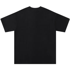 Flower Letter Logo Print T-Shirts