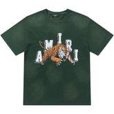 Vintage print tiger logo T-Shirts