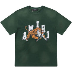 Vintage print tiger logo T-Shirts