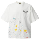 . Paint-Splattered Logo-Print Cotton-Jersey T-Shirt