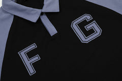 Spliced FG Patch Embroidered Polo Shirt