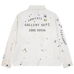. EP Paint-Splattered Logo-Print Cotton-Ripstop Jacket