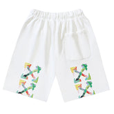 Brush Arrows Raw-Cut Shorts