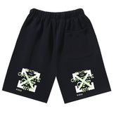 Arrows-print Cotton Shorts
