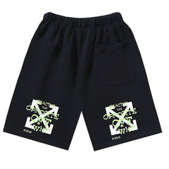 Arrows-print Cotton Shorts