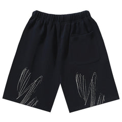 Off Logo Print Swim Shorts