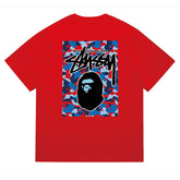 BAPE X Stussy Ape Head Tee