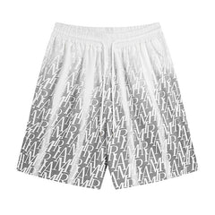 logo-print gradient silk shorts