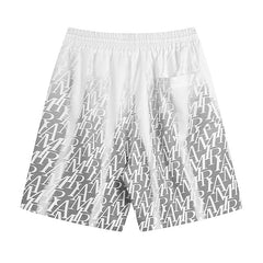 logo-print gradient silk shorts