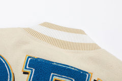 Applique Wool-Blend Bomber Jacket