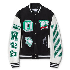 Embr Patches Embroidered Varsity Jacket
