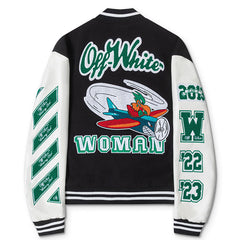 Embr Patches Embroidered Varsity Jacket