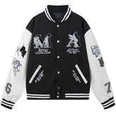 Angel Branded Woven Varsity Jacket