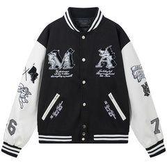 Angel Branded Woven Varsity Jacket