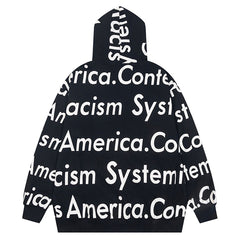Systemic Racism Controls America Zip Up Hoodie